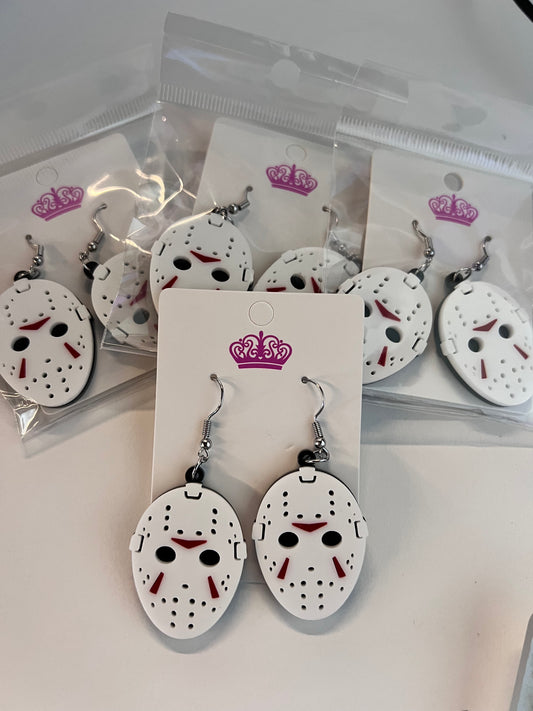 Jason Voorhees Friday the 13th Hockey Mask Earrings Friday the 13th