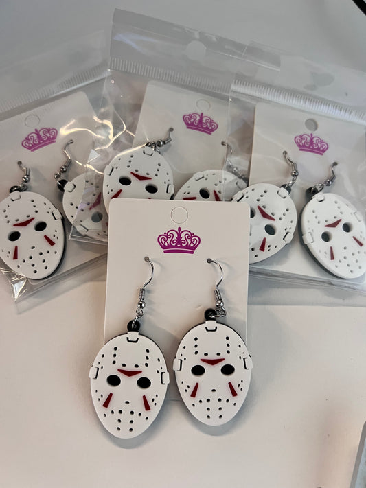 Jason Voorhees Friday the 13th Hockey Mask Earrings Friday the 13th