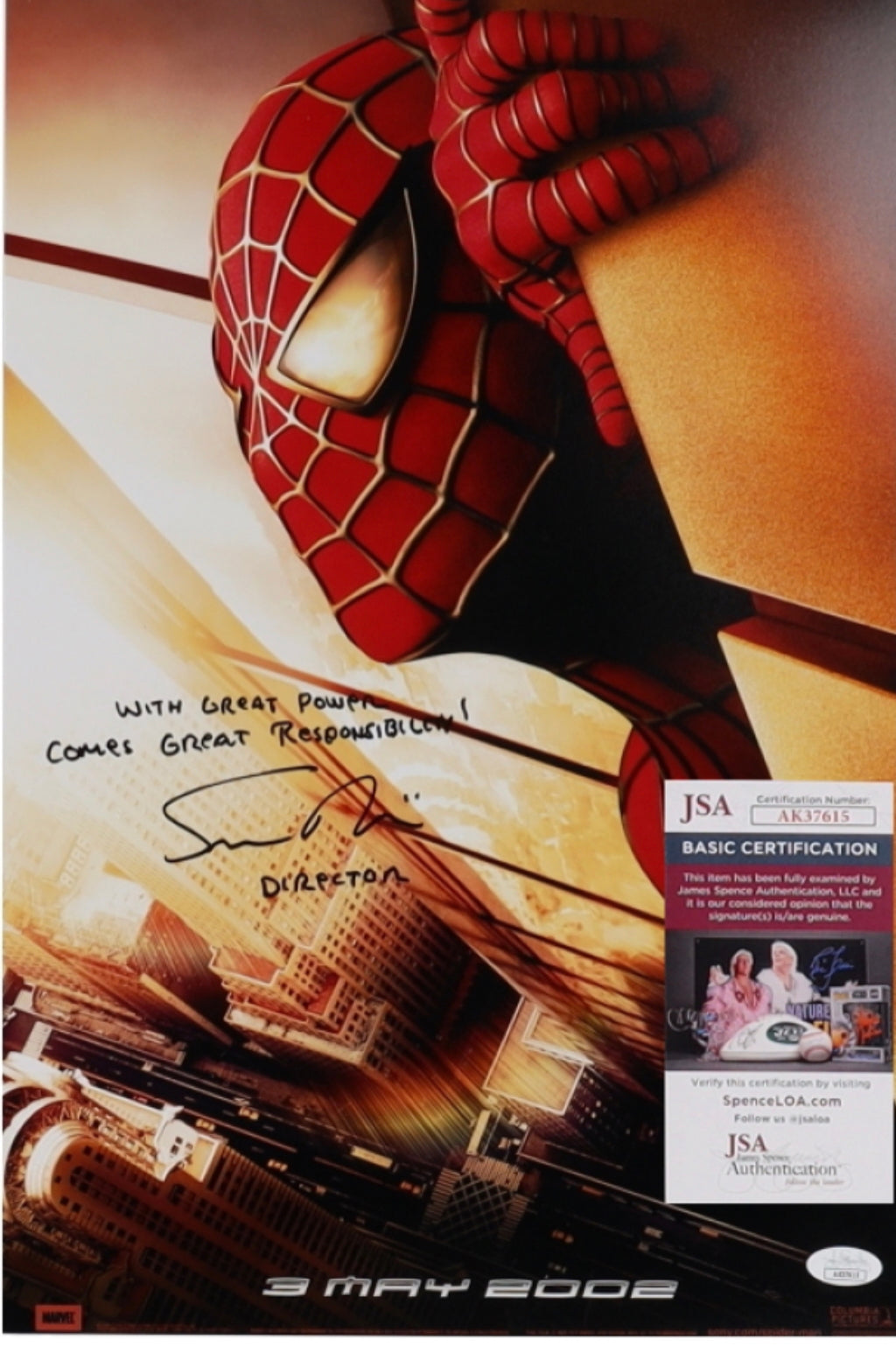 Sam Raimi Signed "Spider-Man" FansFirst