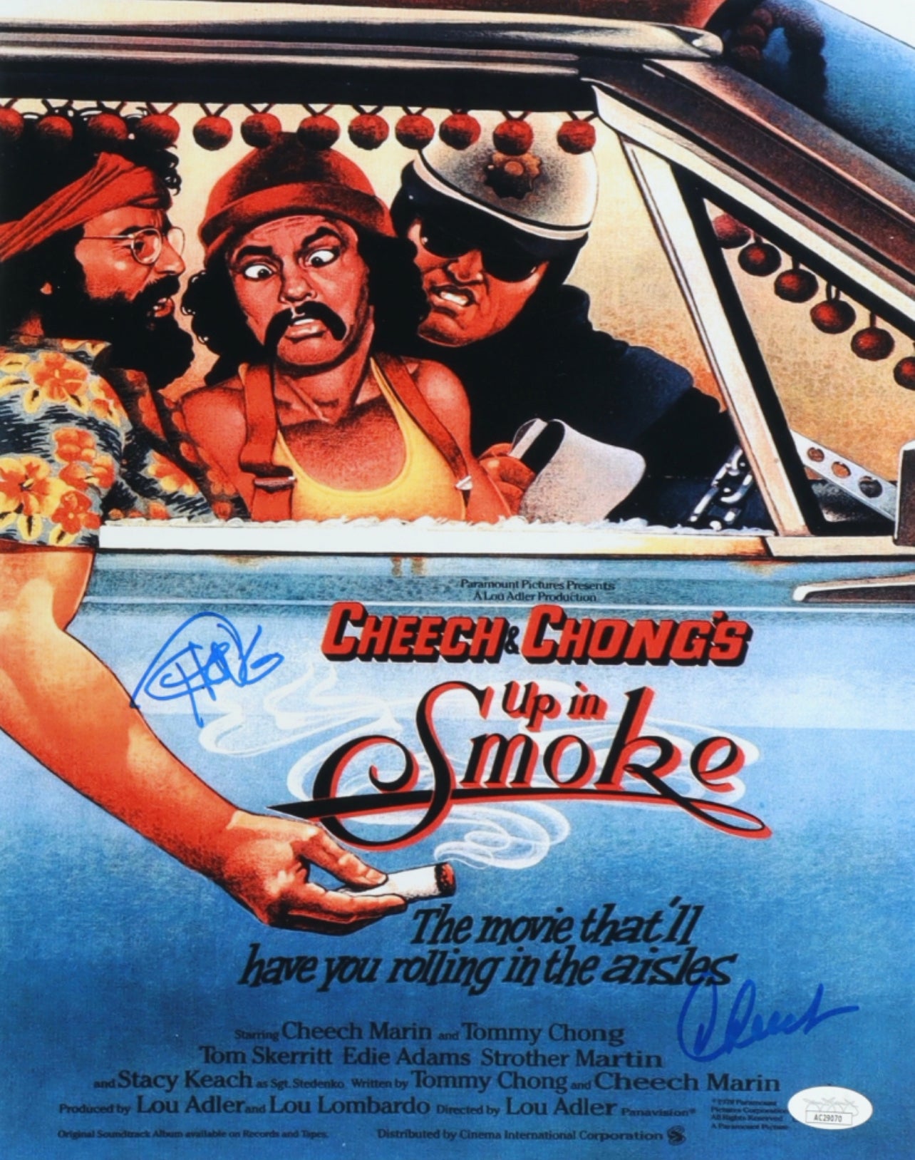 Cheech & Chong signed Up In Smoke Movie Poster Cheech & Chong