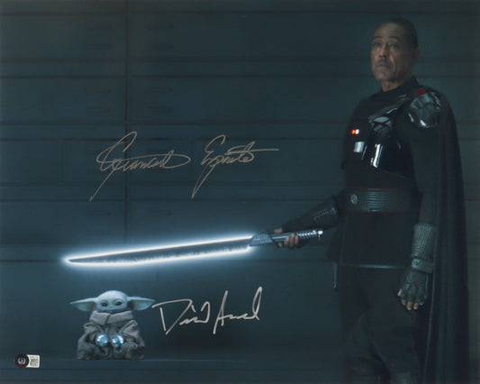 Star Wars - The Mandolorian 16x20 dual signed Giancarlo Esposito & David Acord Star Wars