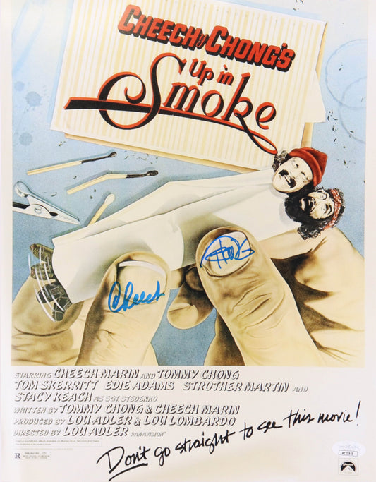 Cheech & Chong signed Up In Smoke Movie Poster Cheech & Chong