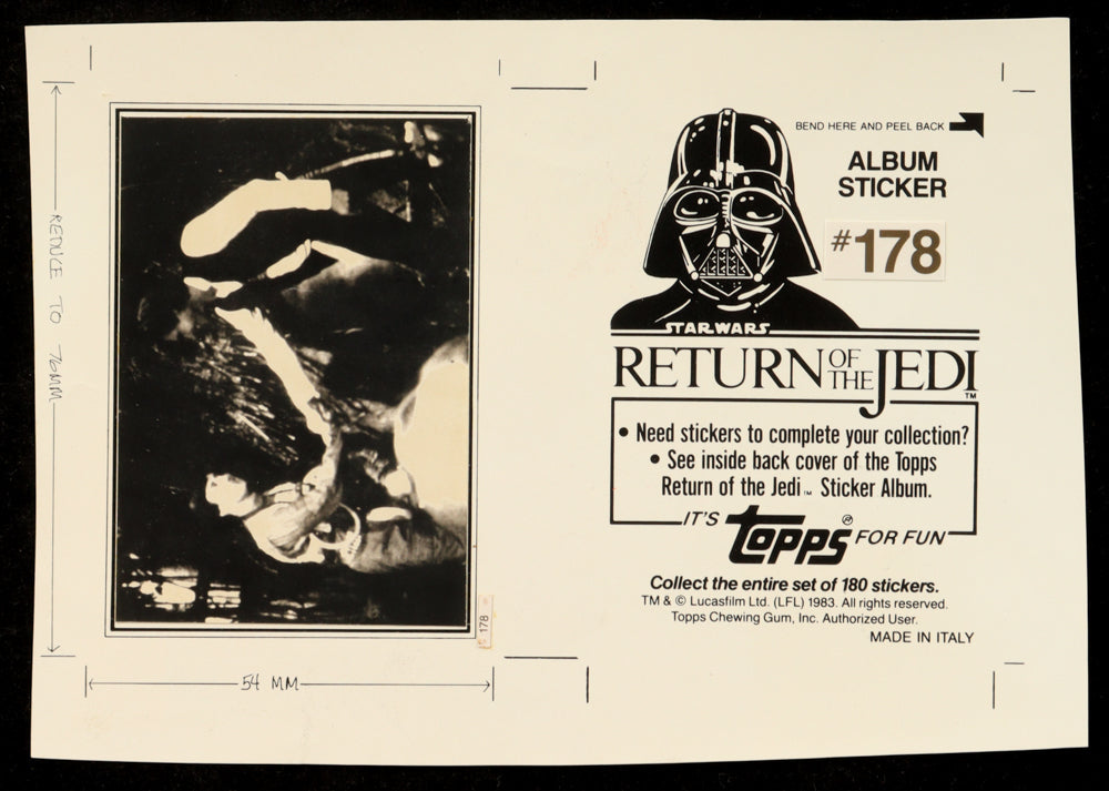 Star Wars: Return of the Jedi (1983) – Topps Vault Original Proof Sticker #178 + COA (Copy) Star Wars