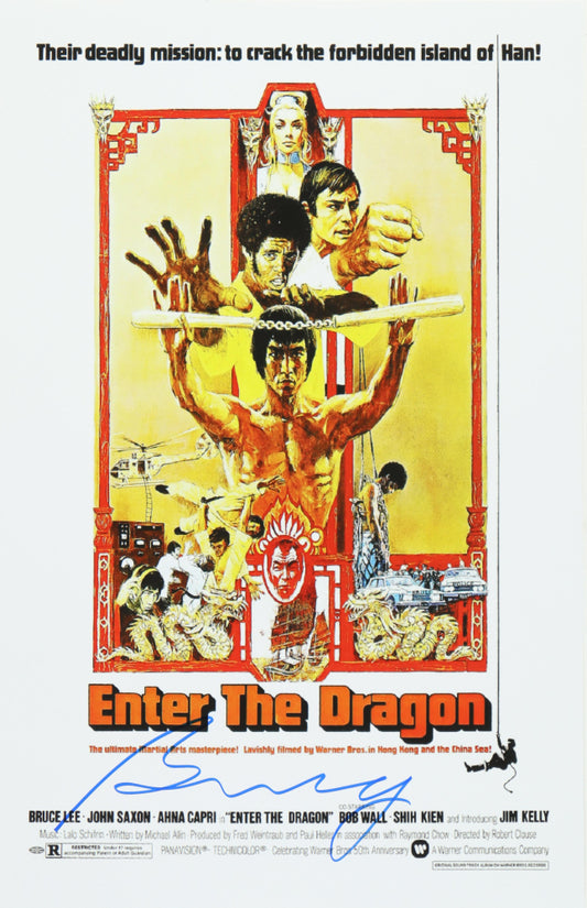 Bolo Yeung Signed Enter the Dragon Poster Enter The Dragon