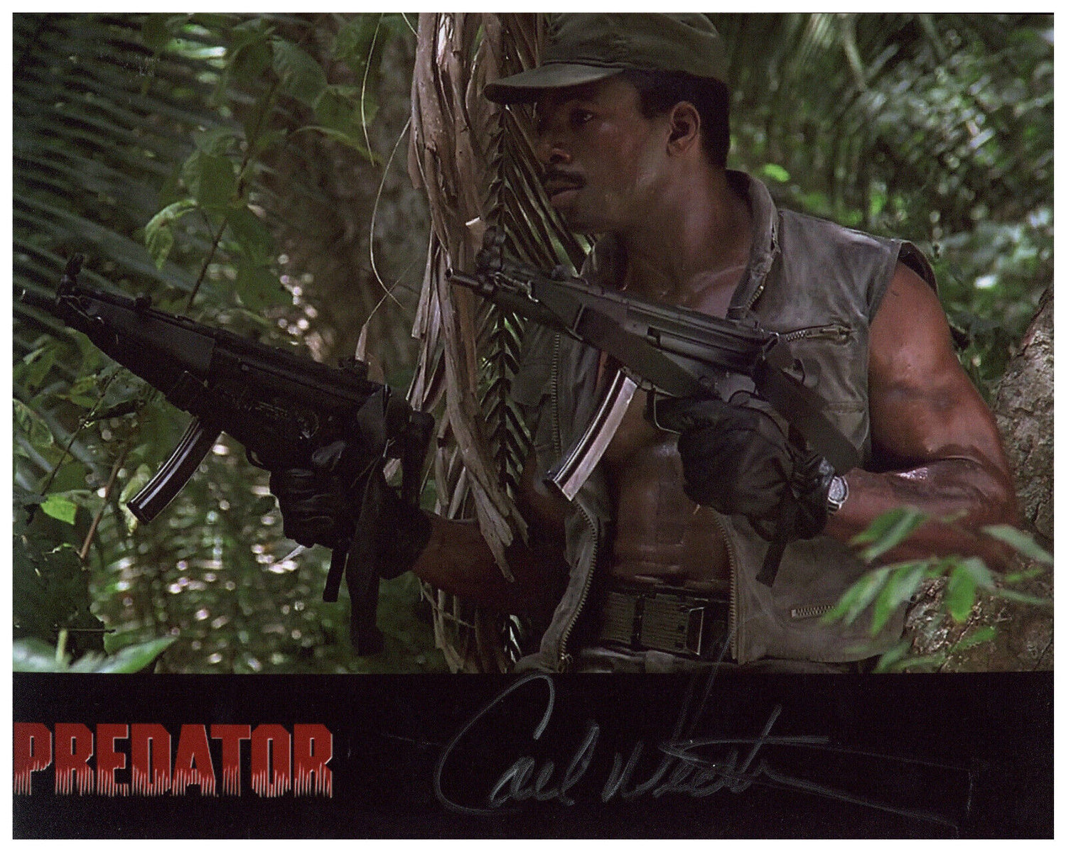 Carl Weathers signed Predator Predator