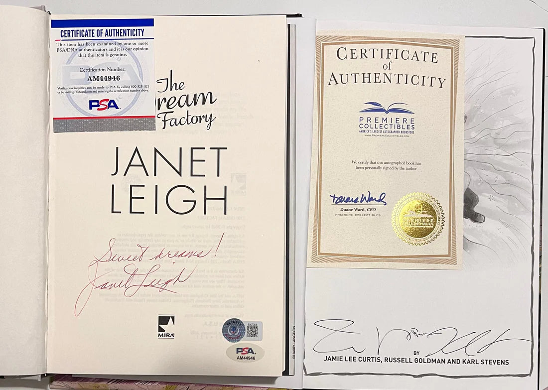 Jamie Lee Curtis & Janet Leigh Signed Books Psycho