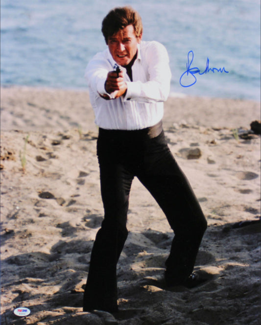 Roger Moore signed James Bond James Bond