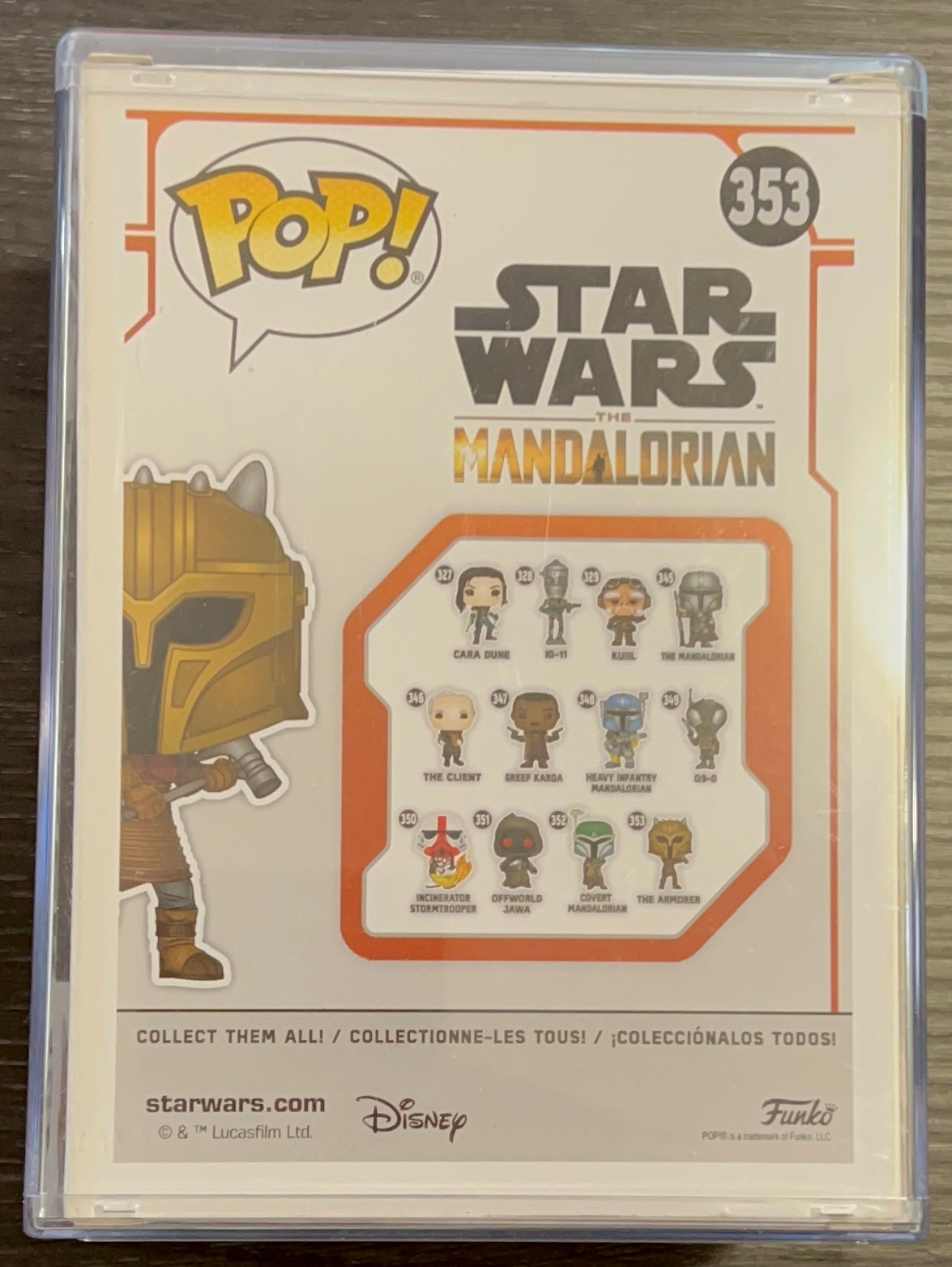 Emily Swallows signed Star Wars The Mandalorian 353 The Armorer Pop Vinyl! Star Wars