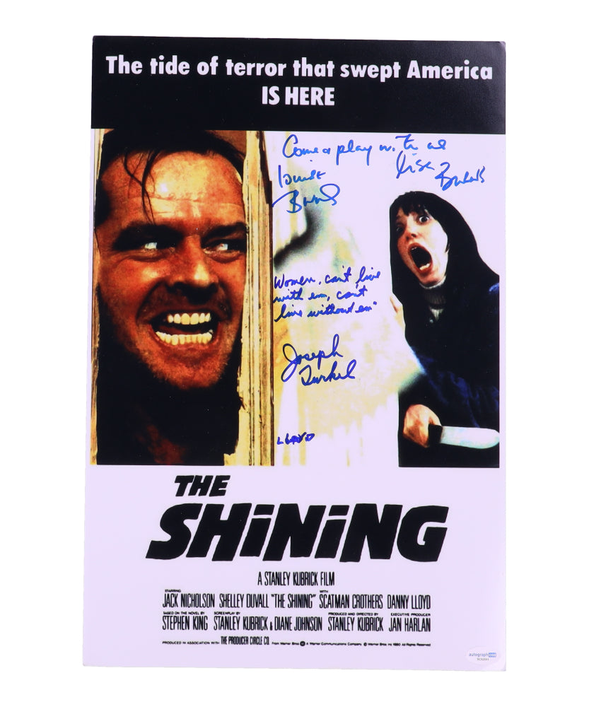 Joe Turkel, Lisa Burns, & Louise Burns Signed The Shining" The Shining