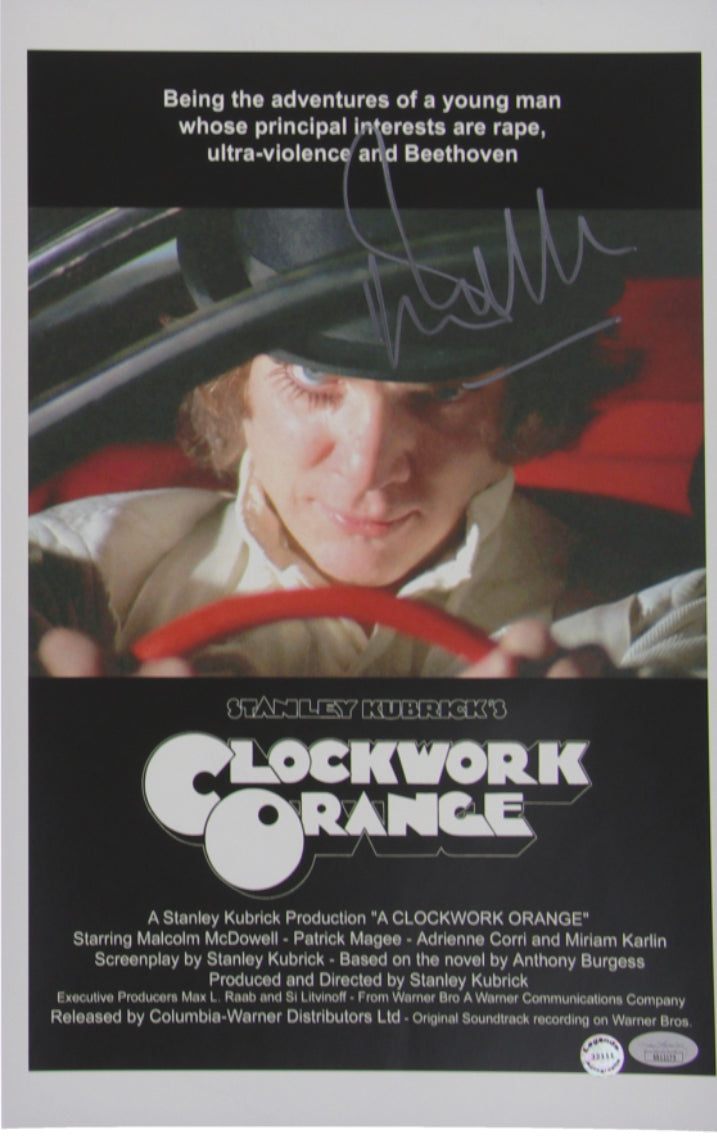 Malcolm McDowell Signed "A Clockwork Orange" poster A Clockwork Orange