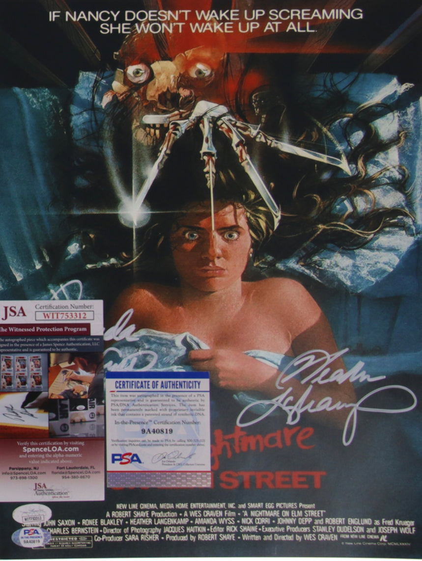 Heather Langenkamp & Amanda Wyss dual signed A Nightmare on Elm St 11x14 poster A Nightmare on Elm St