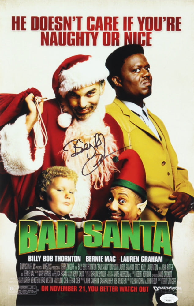 Bad Santa poster signed by Billy Bob Thornton Bad Santa