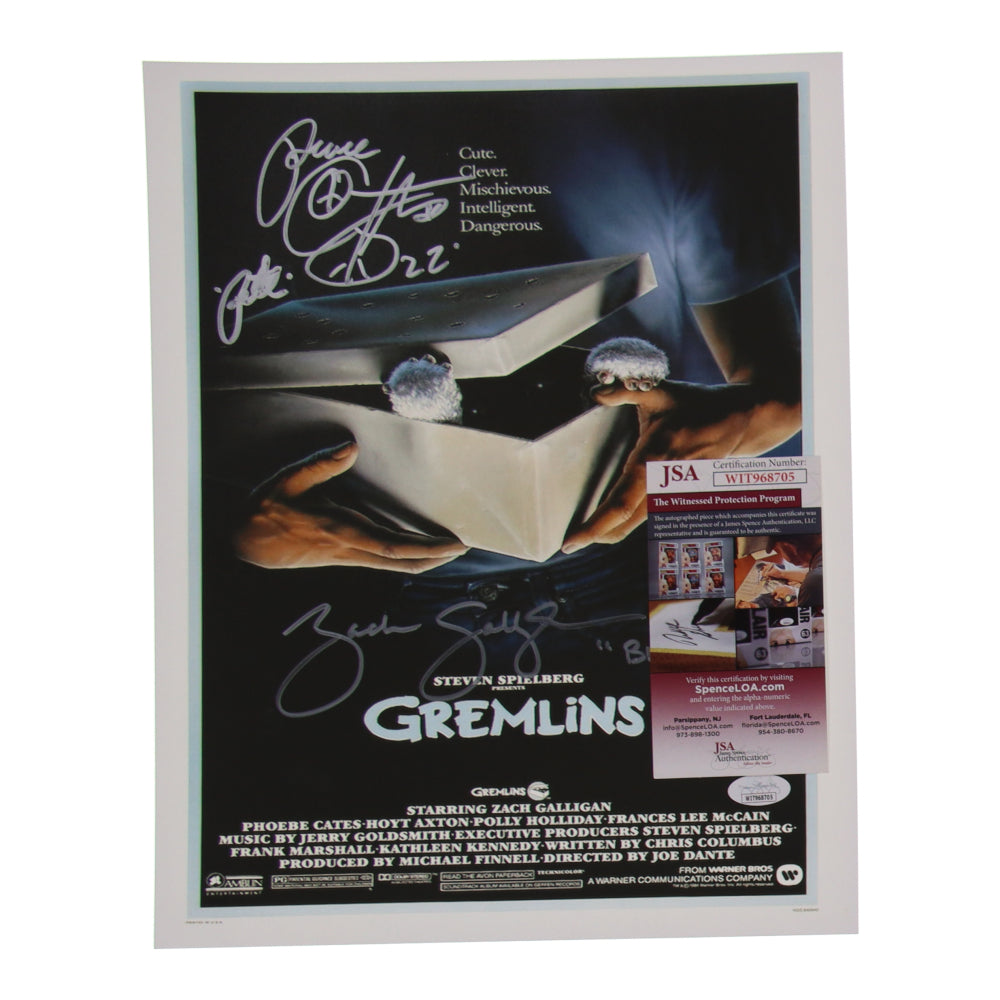 Corey Feldman & Zach Galligan Signed Gremlins 11x14 Poster Gremlins