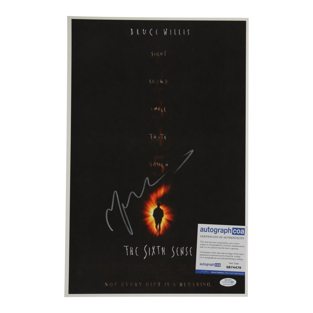 M. Night Shyamalan Signed "The Sixth Sense" 11x17 Poster The Six Sense