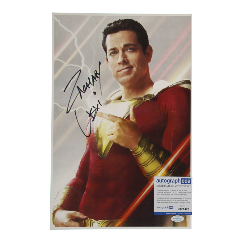 Zachary Levi Signed "Shazam!" 11x17 Shazam!