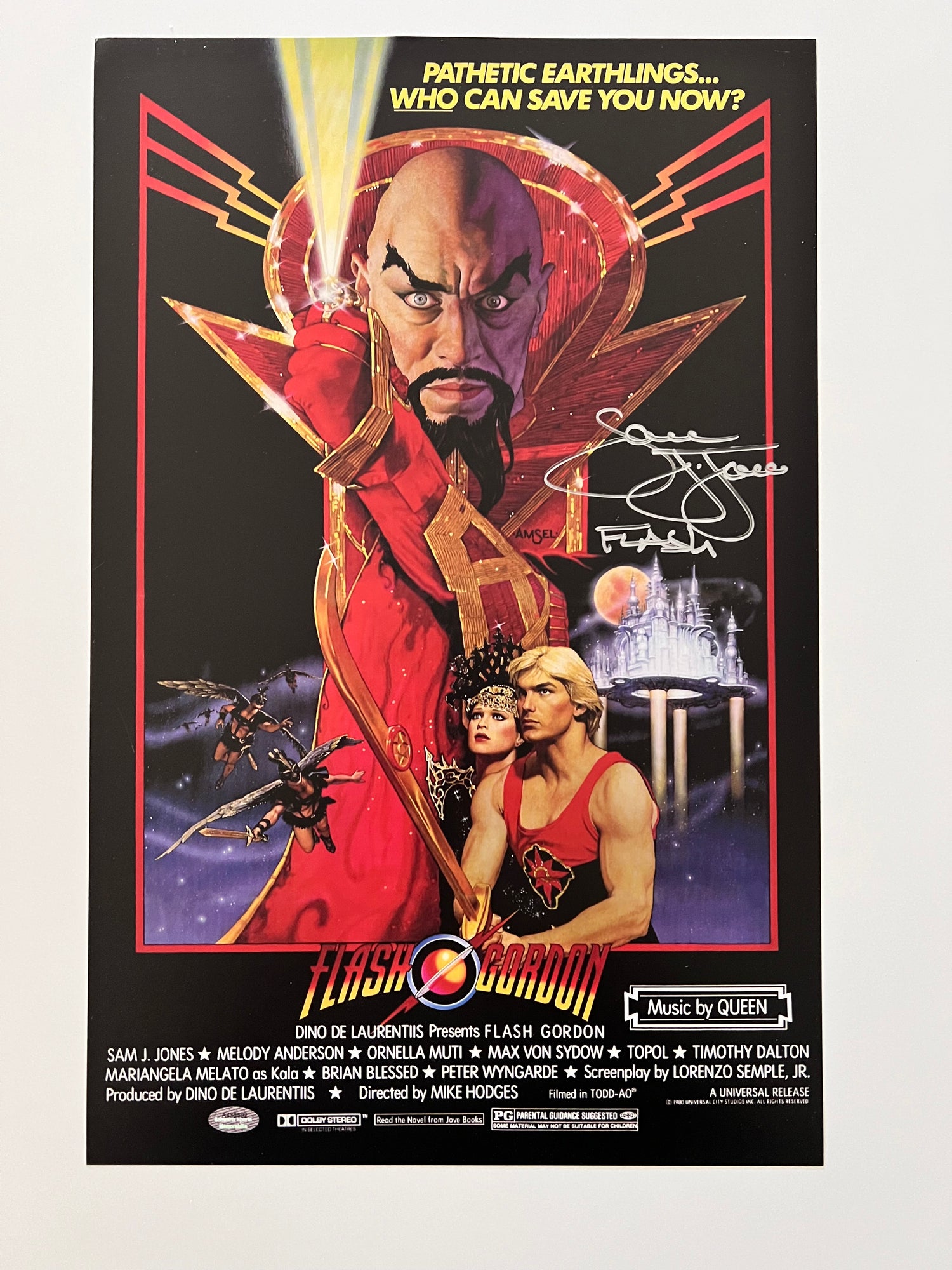 Flash Gordon signed Sam J. Jones Flash Gordon