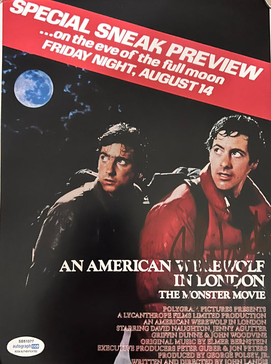 An American Werewolf in London 8x10 poster signed by John Landis American Werewolf in London