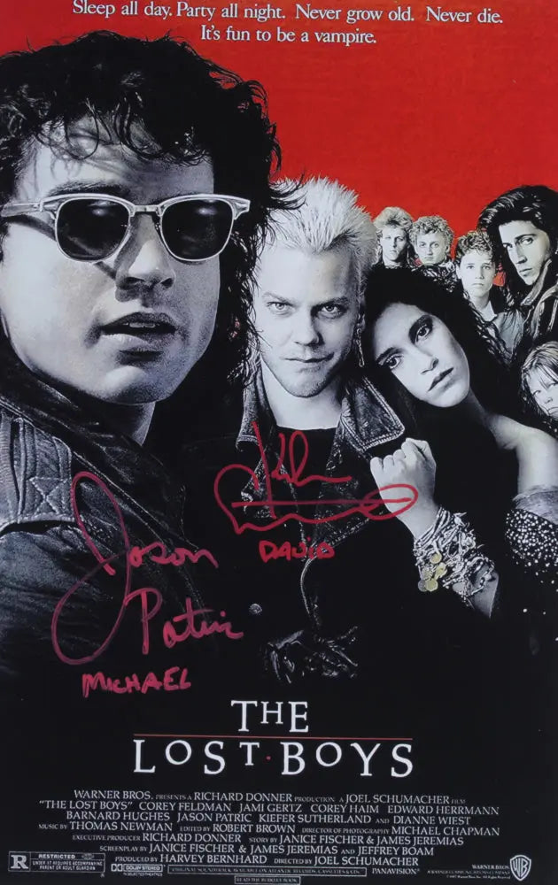 Jason Patric & Kiefer Sutherland Signed The Lost Boys Movie Poster - FansFirst