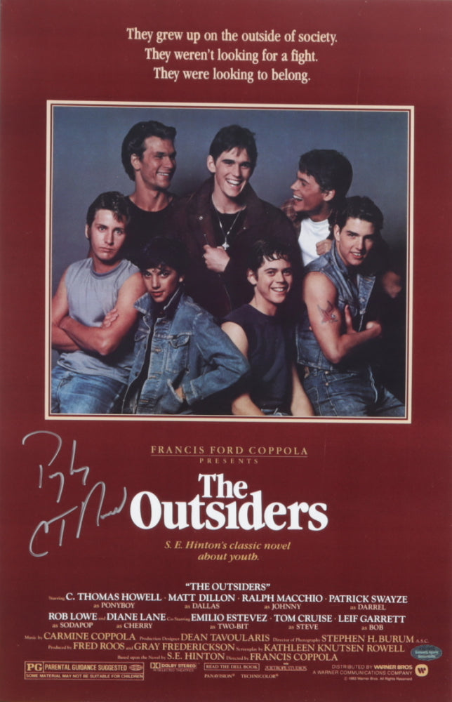 The Outsiders 11x17 poster signed by C. Thomas Howell The Outsiders