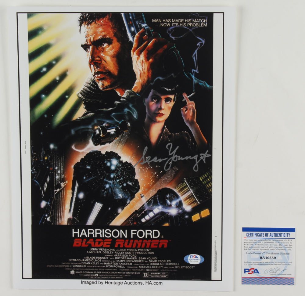 Sean Young Hand Signed Autographed Blade Runner 11 x 14 Movie Poster Blade Runner