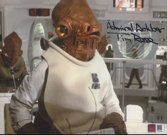 Tim Rose Signed Admiral Ackbar Star Wars Return of the Jedi Star Wars