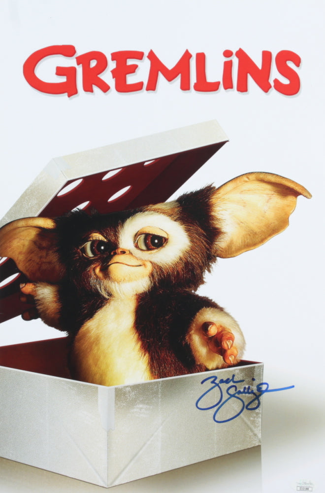 Gremlins 11x17 poster signed by Zach Galligan Gremlins