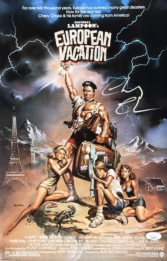 National Lampoon's European Vacation 11x17 signed by Chevy Chase National Lampoon's European Vacation