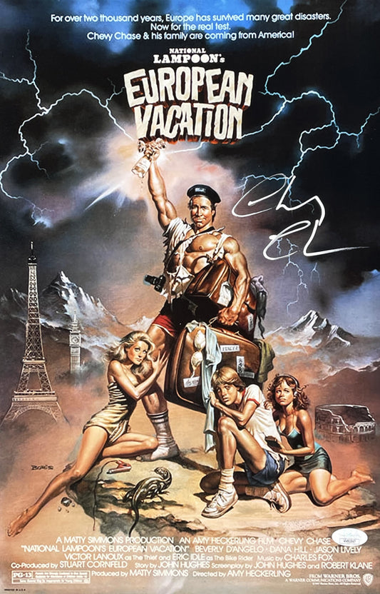 National Lampoon's European Vacation 11x17 signed by Chevy Chase National Lampoon's European Vacation