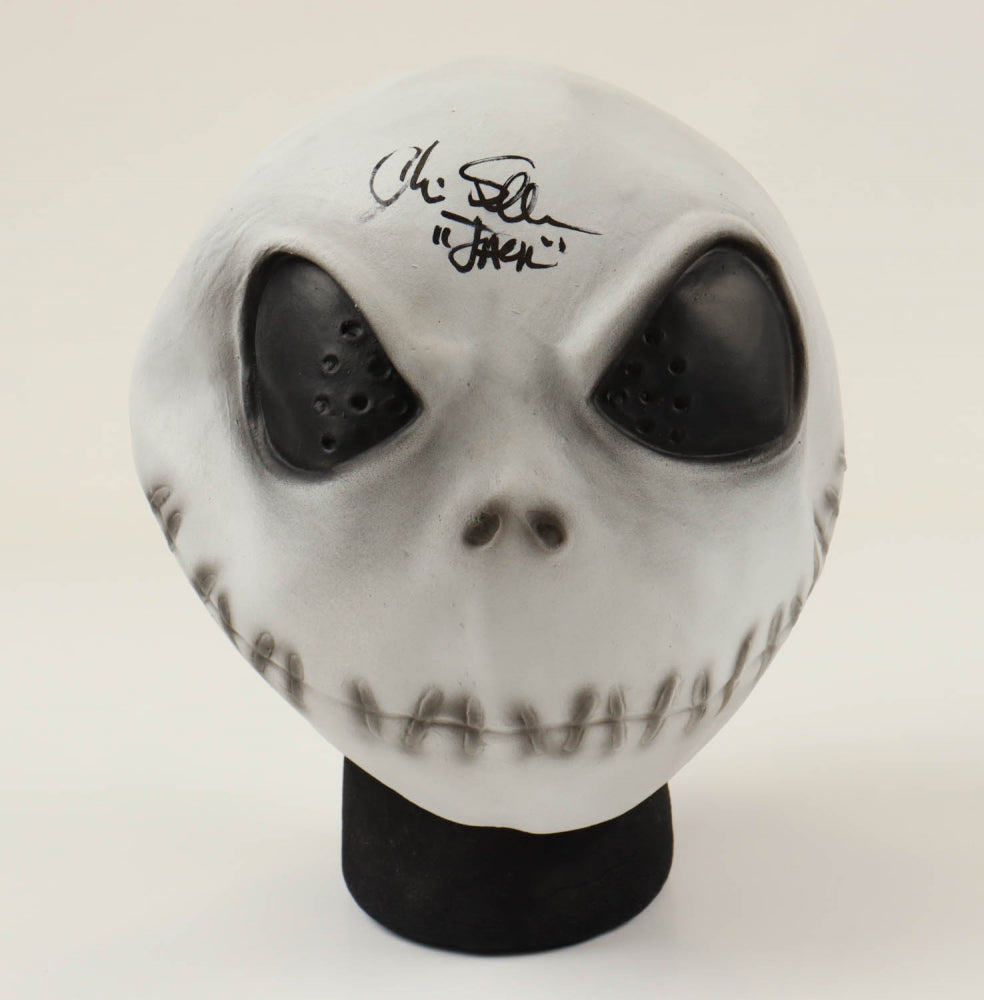 The Nightmare Before Christmas signed Jack Skellington Mask by Chris Sarandon The Nightmare Before Christmas