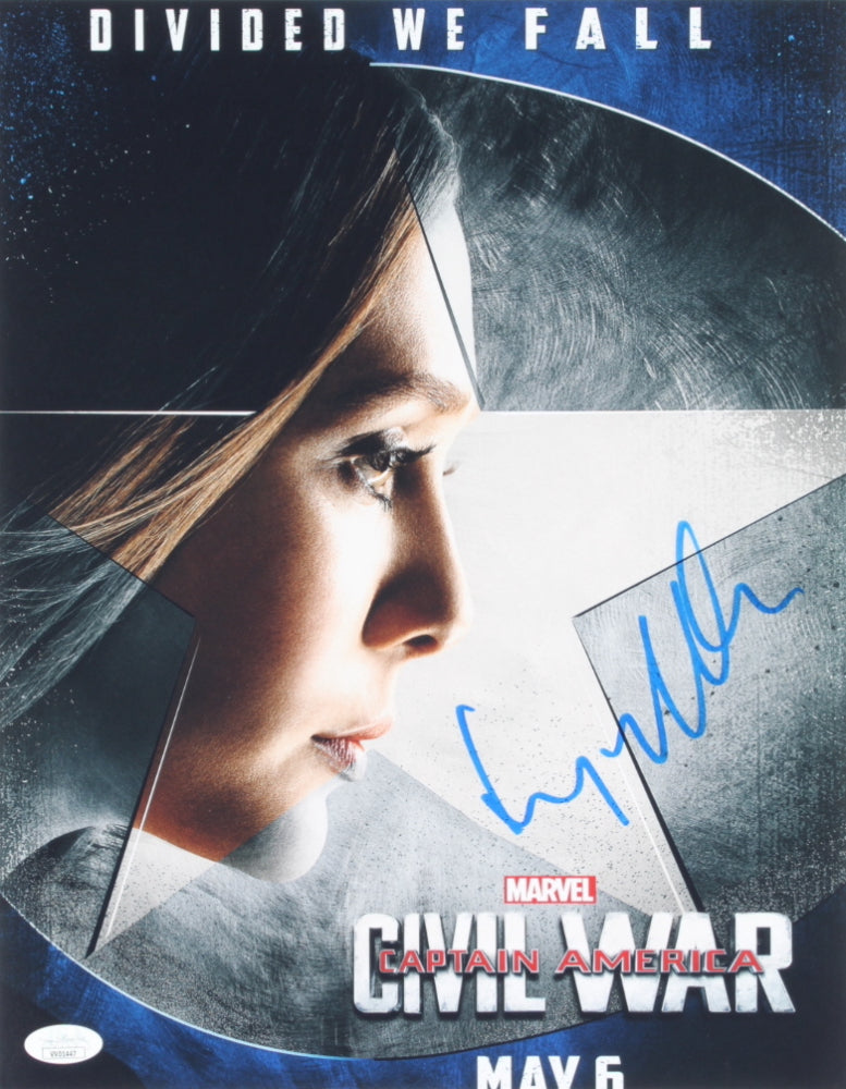 Captain America: Civil War signed Elizabeth Olsen Marvel